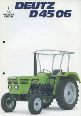 Deutz 4506 Schlepper Prospekt 2.1978