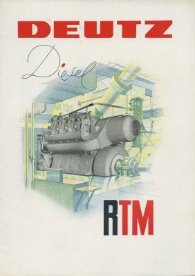 Deutz RTM Motoren Prospekt 1950er Jahre