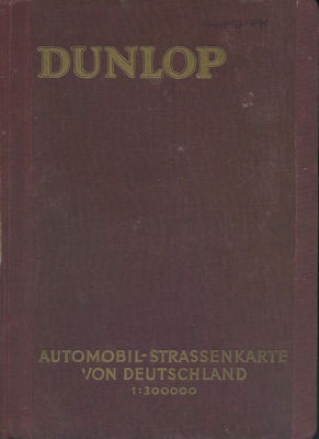 Dunlop Automobil-Straßenkarte von Deutschland ca. 1925