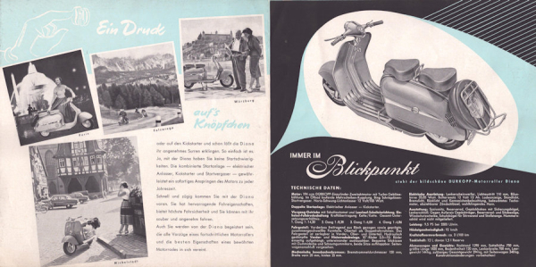 Dürkopp Diana 200ccm Prospekt 5.1955 - Kopie