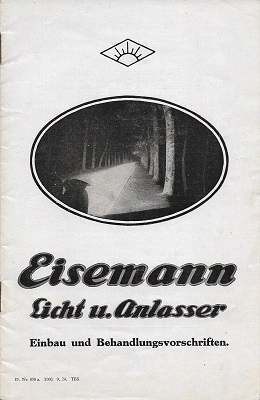 Eisemann light and starter 9.1924