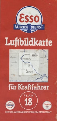 Esso Luftbildkarte Plan 18 Leipzig 1930er Jahre