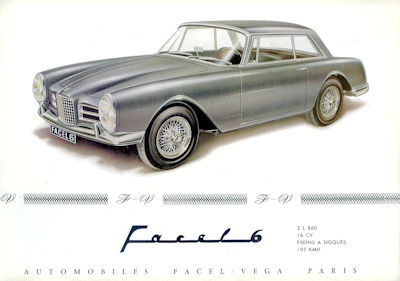 Facel 6 brochure 1964 Reprint