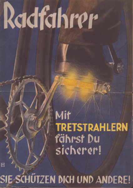Fahrrad-Plakat -Tretstrahler- 1930er Jahre