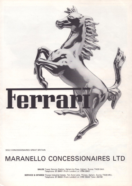 Ferrari Programm ca. 1976
