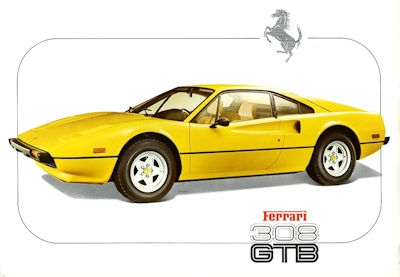 Ferrari Dino 308 GTB brochure ca. 1977