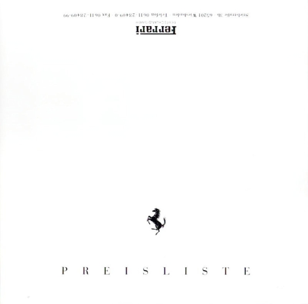 Ferrari Preisliste 4.1995