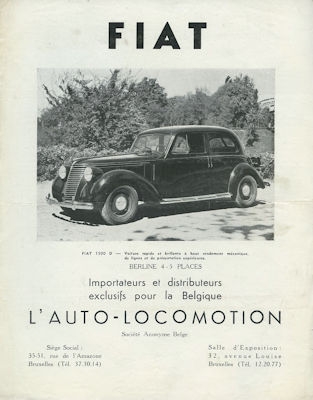 Fiat 1500 D Prospekt 1948/49 f