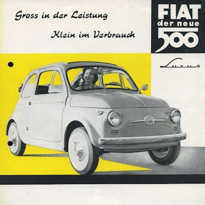 Fiat 500 Luxus brochure 1958