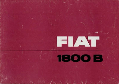 Fiat 1800 B brochure ca. 1964