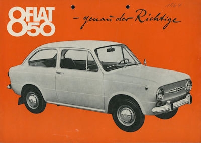 Fiat 850 brochure ca. 1964