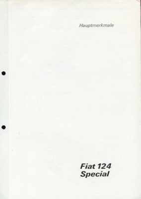 Fiat 124 Spezial Technische Daten ca. 1969