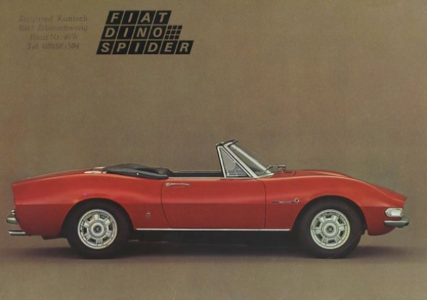 Fiat Dino Spider Prospekt ca. 1970