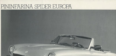 Fiat Spidereuropa Pinifarina brochure 2.1982