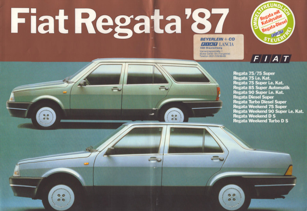 Fiat Regata Prospekt 3.1987
