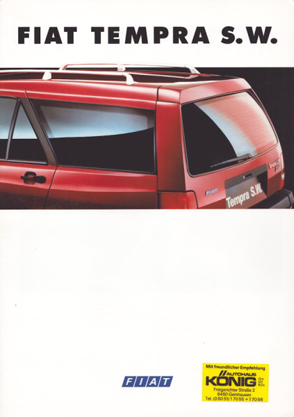 Fiat Tempra S.W. Prospekt 2.1994