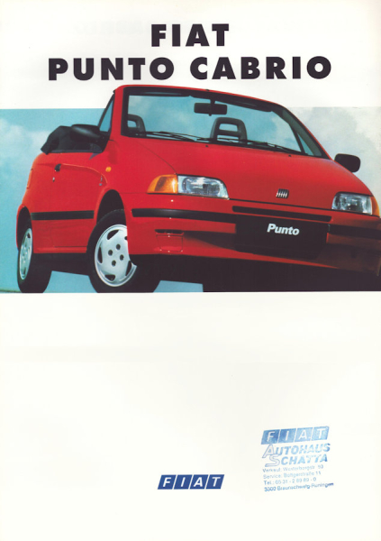 Fiat Punto Cabrio Prospekt 12.1994