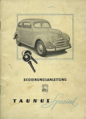 Ford Taunus Spezial owner`s manual 7.1950