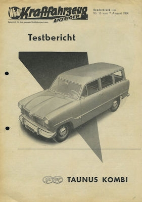 Ford Taunus Kombi Test 8.1954