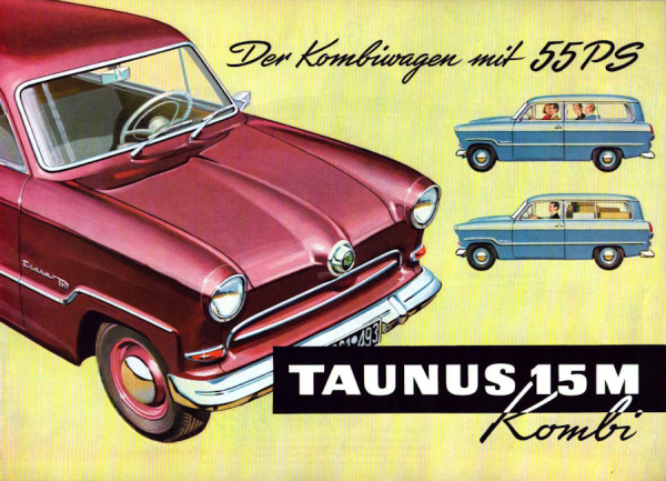 Ford Taunus 15 M Kombi Prospekt ca. 1956