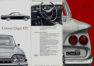 Ford Consul Capri brochure ca. 1962