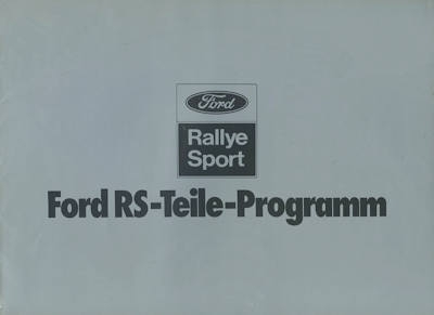 Ford RS Teile Programm 10.1974