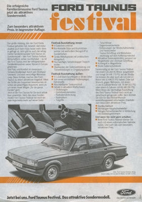Ford Taunus Festival Prospekt 1980