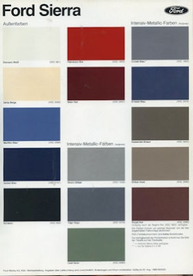 Ford Sierra Farben 8.1986