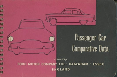 Ford / GB Pkw Vergleichsdaten 4.1957