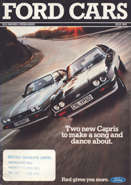 Ford Cars All model catalogue July 1982