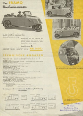 Framo Programm ca. 1934