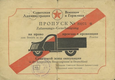 Framo registration permit 1945-1949