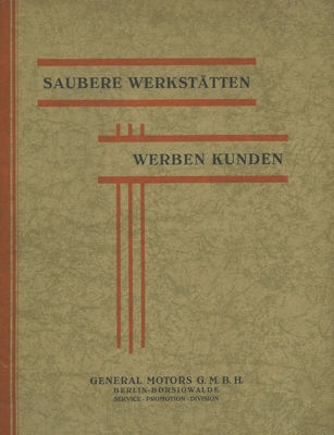 General Motors Saubere Werkstätten werben Kunden Broschüre 1928