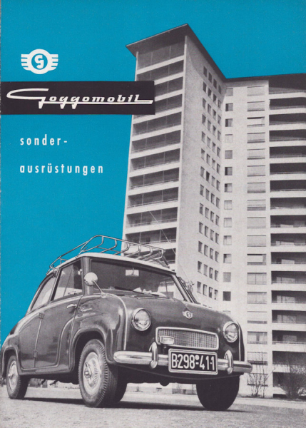 Glas Goggomobil Sonderausrüstung Prospekt ca. 1956