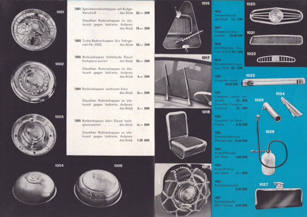Glas Goggomobil Sonderausrüstung Prospekt ca. 1956