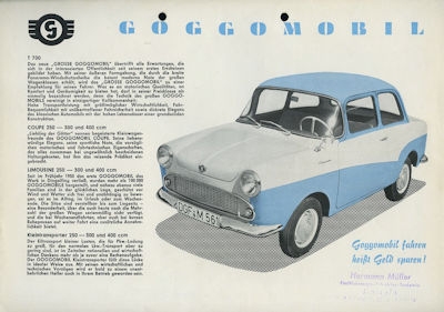 Glas Goggomobil program 1958