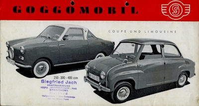 Glas Goggomobil 250-400 cc brochure ca. 1959