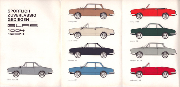 Glas 1004 und 1204 Farben 1964