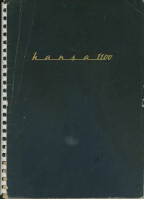 Hansa 1100 Reparaturanleitung 2.1960