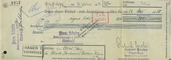 Richard Grobe Magdeburg Wechsel 1938