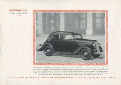 Gräfford V 8 Prospekt 1930er Jahre