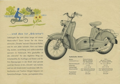 Göricke Fahrrad und Moped Programm 1960er Jahre