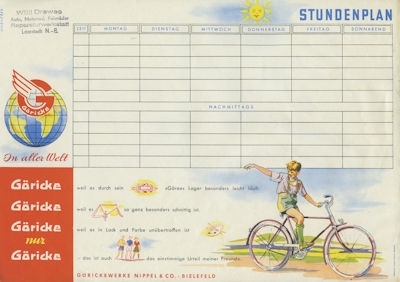 Göricke Stundenplan 1960er Jahre