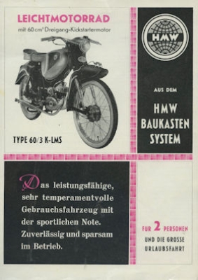 HMW Type 60/3 K/LMS Prospekt 3.1958