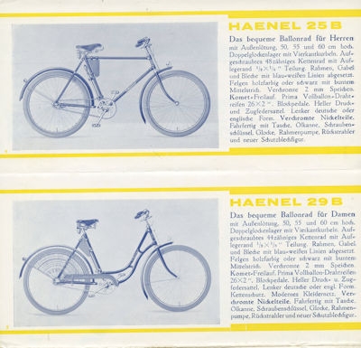 Haenelrad program 1930s