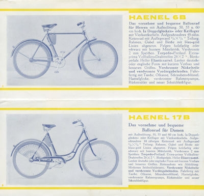 Haenelrad program 1930s