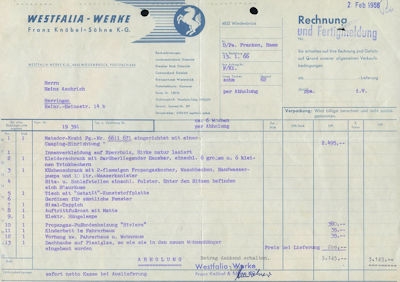 Hanomag Matador Campingwagen Prospekt 3.1965