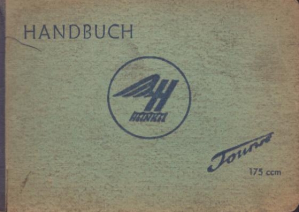 Heinkel Tourist 175 ccm 102 A-1 Bedienungsanleitung 1950er Jahre