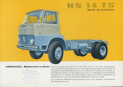 Henschel HS 14 TS Prospekt ca. 1965