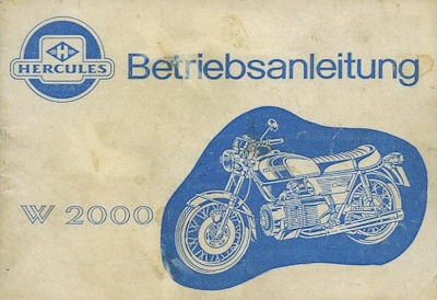 Hercules W 2000 owner`s manual ca. 1974